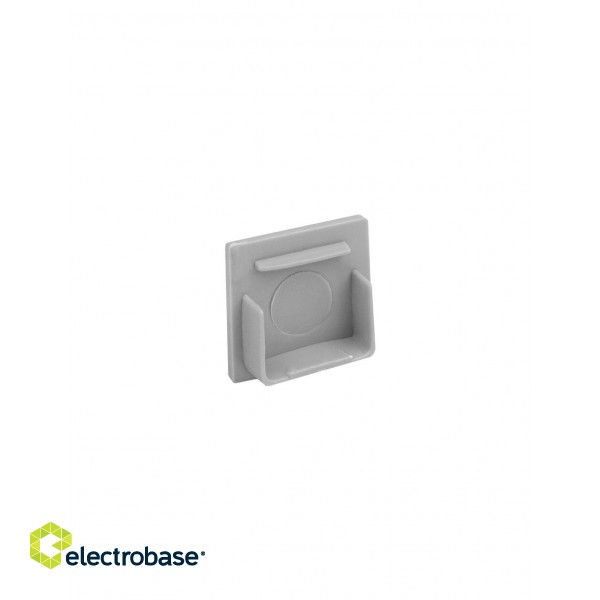 Endcap for LED profile LINE/DEOLINE, gray, without hole paveikslėlis 1