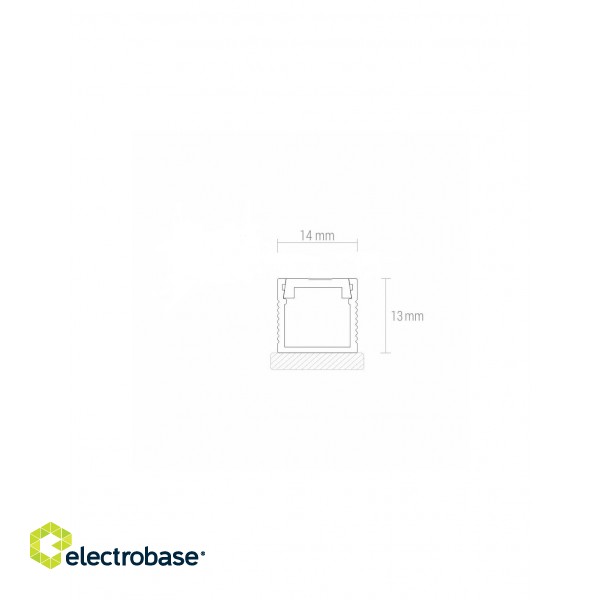 Endcap for LED profile LINE/DEOLINE, gray, without hole paveikslėlis 3