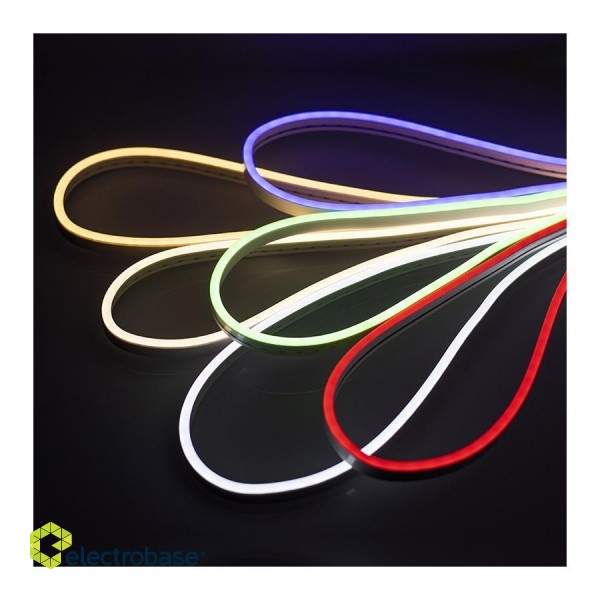 LED strip NEON FLEX, 5m reel, 12Vdc, 11W/m, IP65, RED, 1cm cut, Design Light фото 4