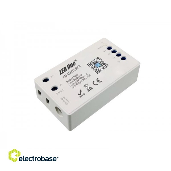 LED controller, 12-24V, 3x5A, RGB, Wi-Fi TUYA VARIANTE +RF, LED LINE image 2