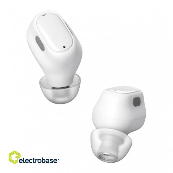 True Wireless Bluetooth Earphones WM01 with Charging Case, White image 1