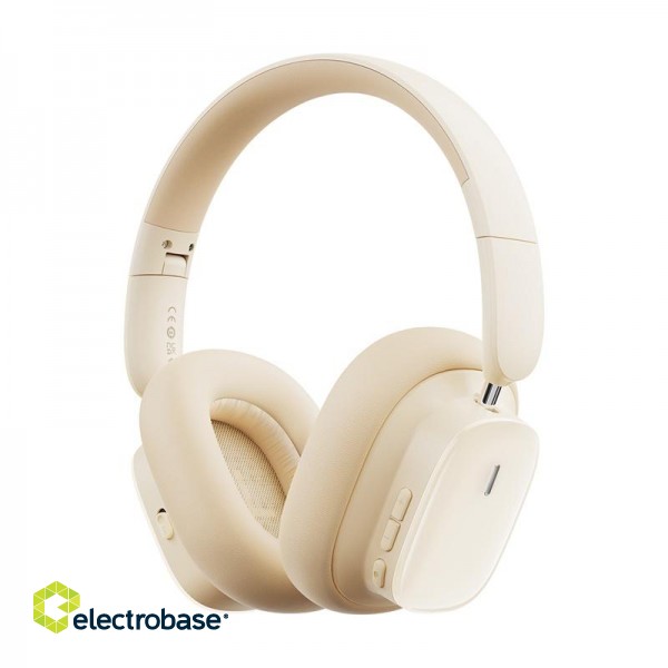 Wireless Bluetooth 5.3 Over-Ear Noise-Cancelling Headphones Bowie H1i, White image 1