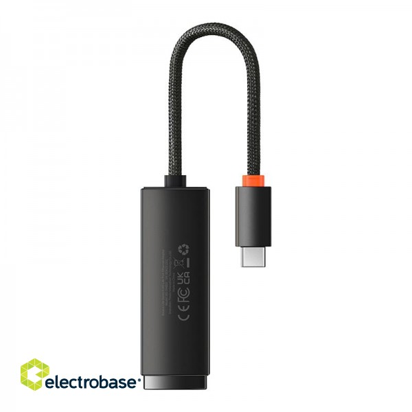 Ethernet Adapter USB C to RJ45 100Mbps, Black image 2