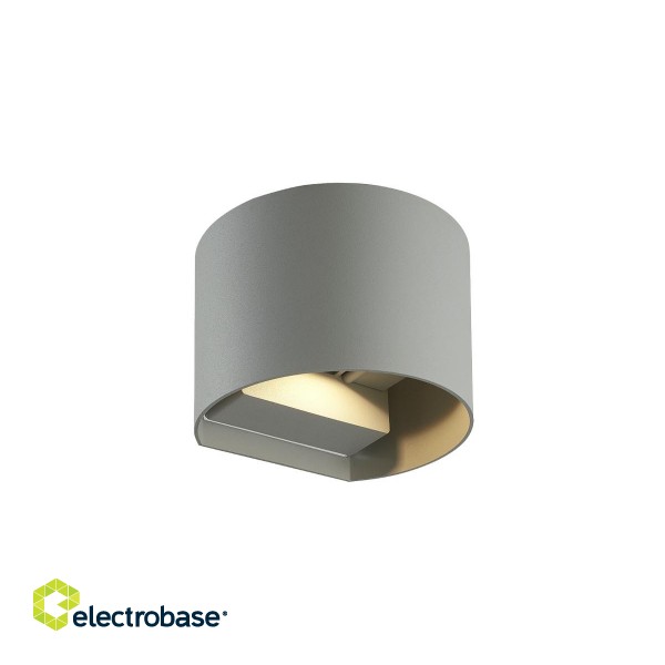 Outdoor wall mounted luminaire LED 2x3W, 3000K, IP54, gray, CILINDER, LED line LITE image 1