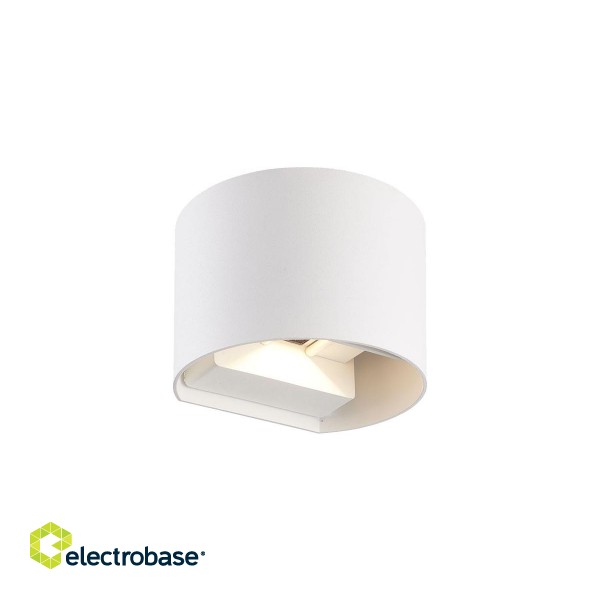 Outdoor wall mounted luminaire LED 2x3W, 4000K, IP54, white, CILINDER, LED line LITE фото 1
