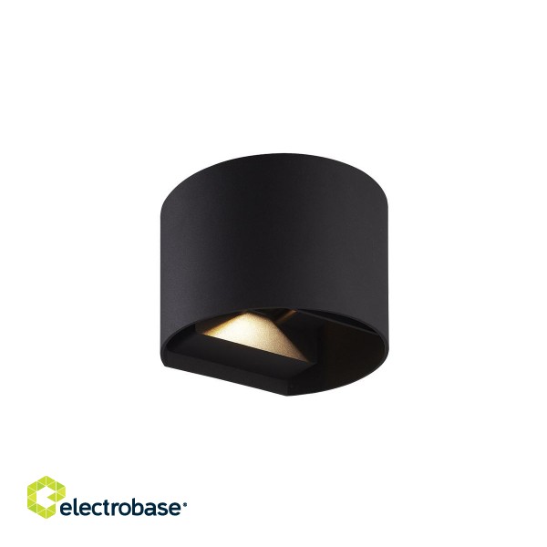 Outdoor wall mounted luminaire LED 2x3W, 3000K, IP54, black, CILINDER, LED line LITE фото 1