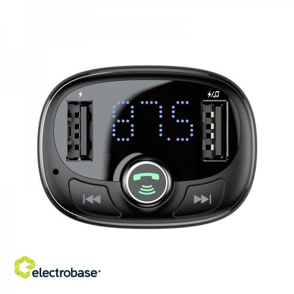 Bluetooth FM Modulator Car Charger 2xUSB 3.4A, Black фото 3
