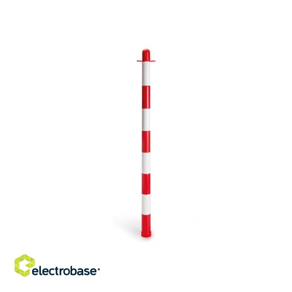 Red/white plastic post without base