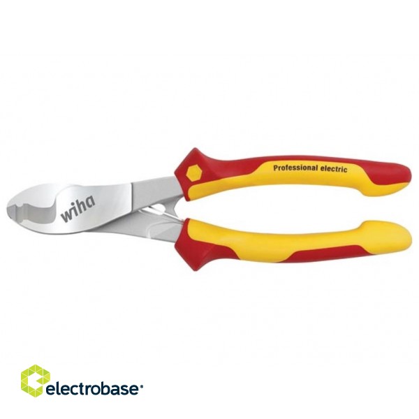 Wiha Cable Cutter Professional Electric with Switchable Opening Spring in Blister Pack (43664) 180 mm