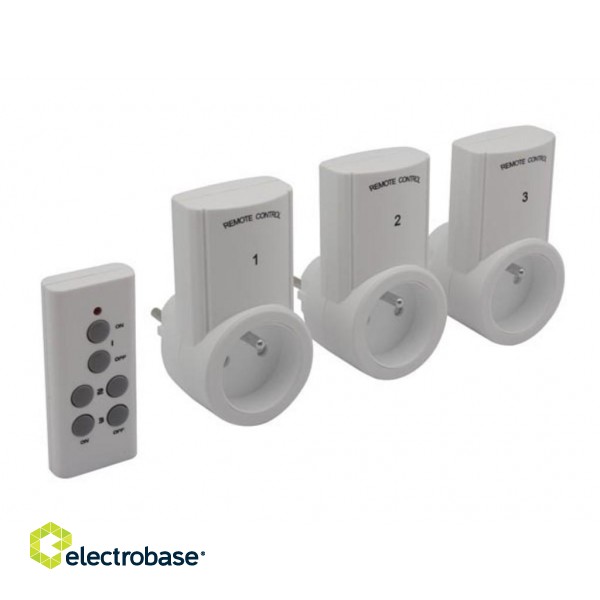 WIRELESS REMOTE CONTROL OUTLET SET (3 OUTLETS + REMOTE)