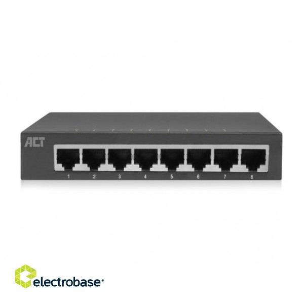 10/100/1000 Mbps networking switch 8 ports - metal design