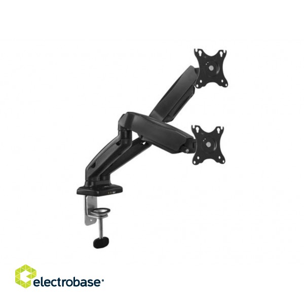 Monitor desk mount stand gas spring 2 Screens