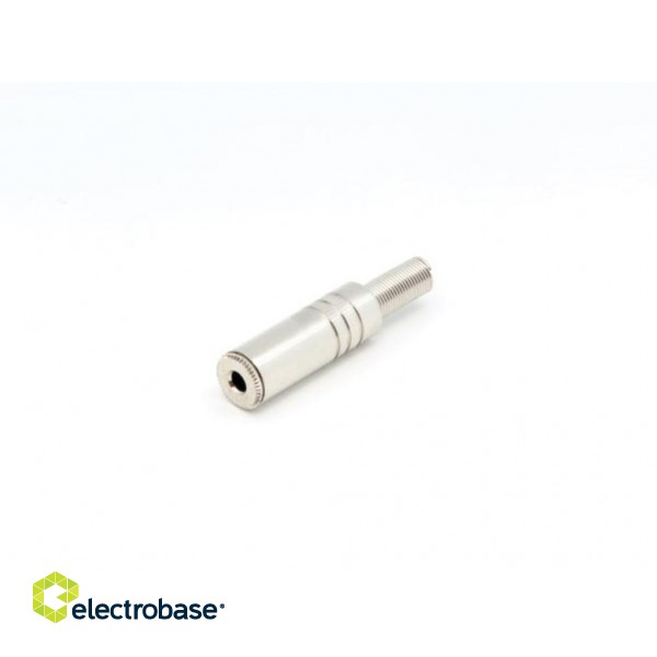 3.5mm FEMALE JACK CONNECTOR - SILVER STEREO