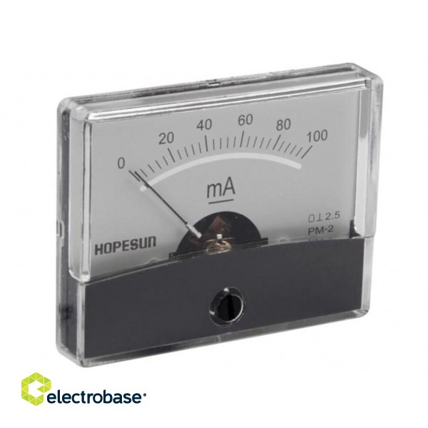 ANALOGUE CURRENT PANEL METER 100mA DC / 60 x 47mm