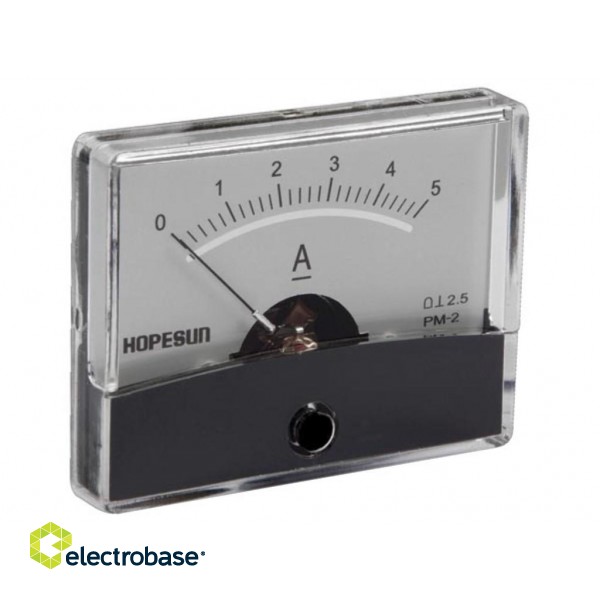 ANALOGUE CURRENT PANEL METER 5A DC / 60 x 47mm
