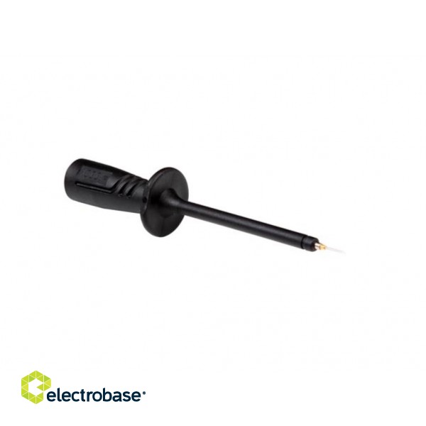 INSULATED TEST PROBE 4mm WITH SLENDER STAINLESS SPRUNG STEEL TIP / BLACK (PRÜF 2610FT)