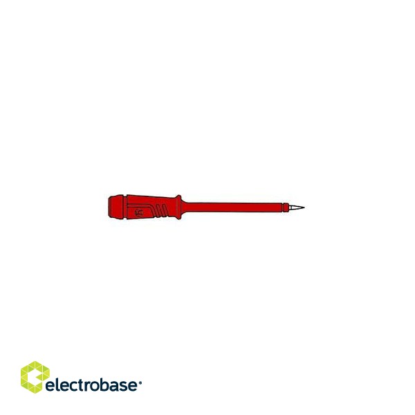 INSULATED TEST PROBE 4mm WITH SLENDER STAINLESS STEEL TIP / RED (PRÜF 2)