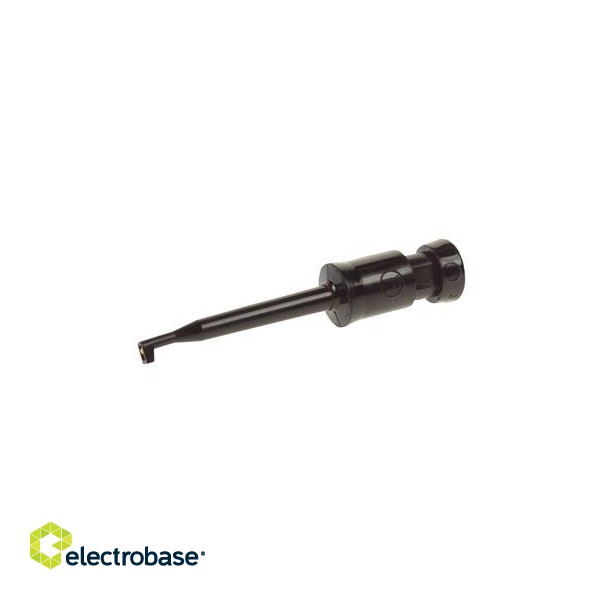 MINIATURE CLAMP-TYPE TEST PROBE WITH SOLDER CONNECTION (KLEPS2) - BLACK