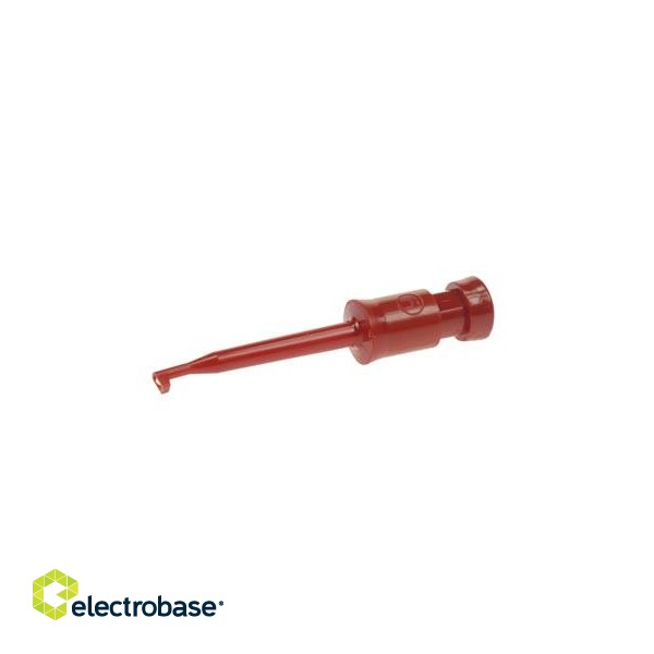 MINIATURE CLAMP-TYPE TEST PROBE WITH SOLDER CONNECTION (KLEPS2) - RED