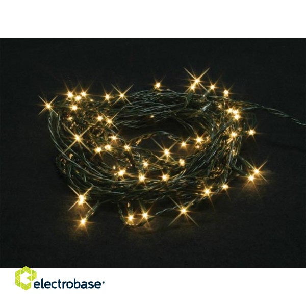 Burstlight LED - 20 m - 220 warm white lamps (44 flash) - green wire - 24 V