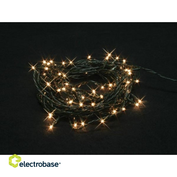 Burstlight LED - 20 m - 220 white lamps (44 flash) - green wire - 24 V