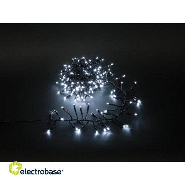 Playlight Firework LED - 2.8 m - 240 white lamps - green wire - modulator - 24 V
