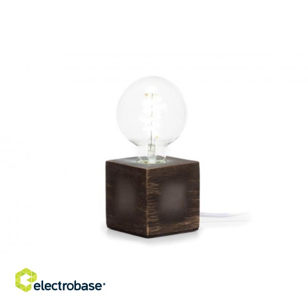 LAMP BASE - decorative lamp base - grey - cube