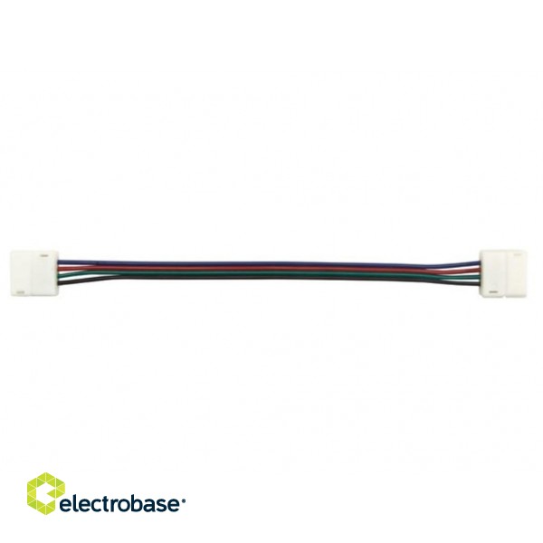 CABLE WITH PUSH CONNECTORS FOR FLEXIBLE LED STRIP - 10 mm RGB COLOUR