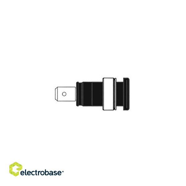 BUILT-IN SAFETY SOCKET 4mm, CONTACT-PROTECTED / BLACK (SEB 2620-F6,3)