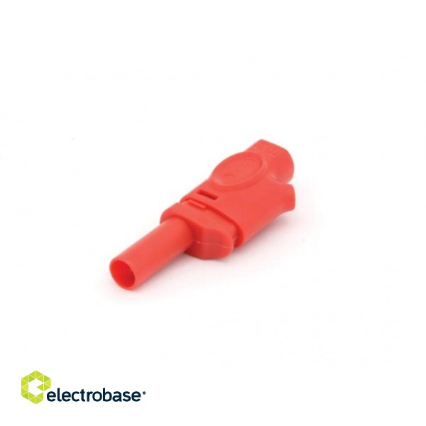 IEC1010 BANANA PLUG 4mm STACKABLE - RED