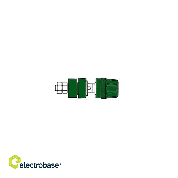 INSULATED 4mm SOCKET WITH CLAW EDGE / GREEN (PKI 10A)