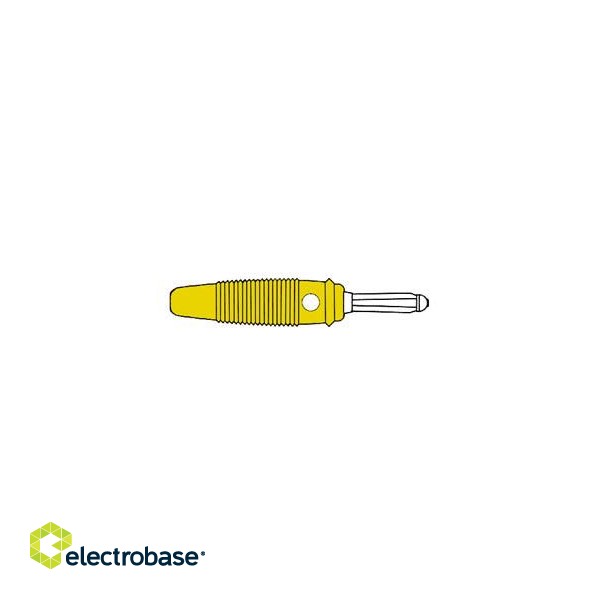 MATING CONNECTOR 4mm WITH TRANSVERSE HOLE AND SOLDERING END / YELLOW (BULA 30K)