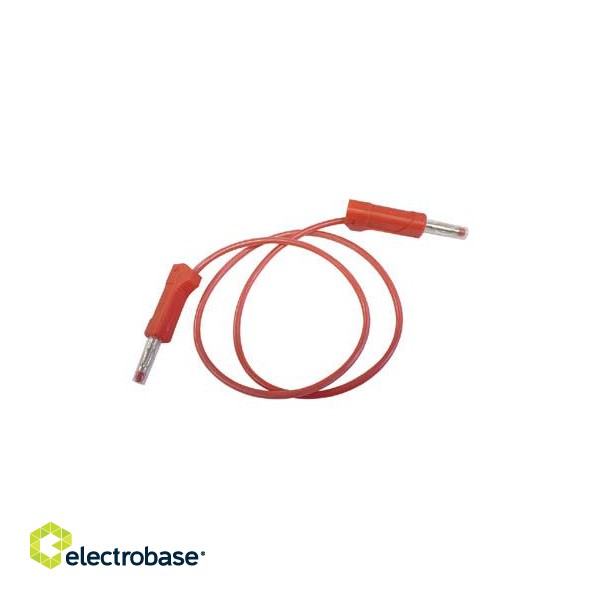 CABLE WITH BANANA PLUGS / RED 50 cm