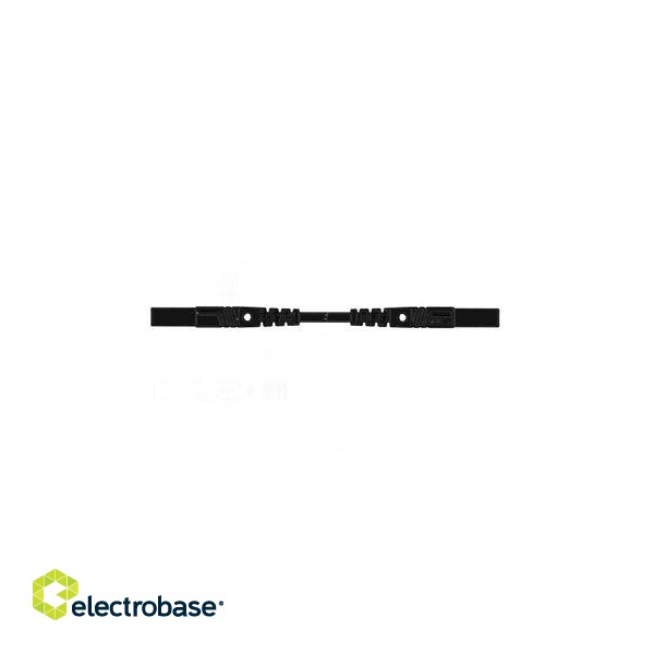 CONTACT PROTECTED INJECTION-MOULDED MEASURING LEAD 4mm 25cm / BLACK (MLB/GG-SH 25/1)