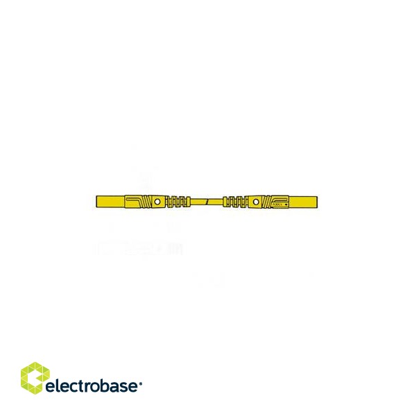 CONTACT PROTECTED INJECTION-MOULDED MEASURING LEAD 4mm 25cm / YELLOW (MLB/GG-SH 25/1)