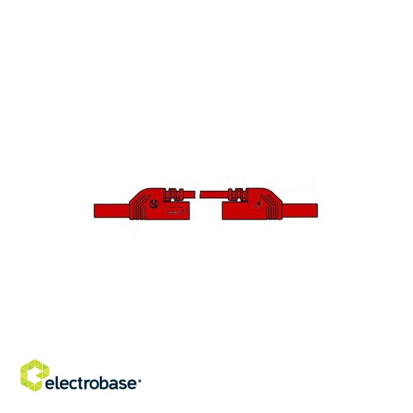 CONTACT PROTECTED INJECTION-MOULDED MEASURING LEAD 4mm 25cm / RED (MLB-SH/WS 25/1)