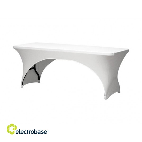 Rectangular table cover - arched - white