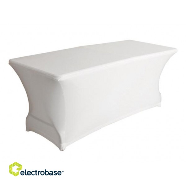 Rectangular table cover - stretch - white