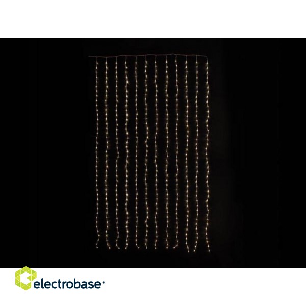 Cascade Light LED - 1.5 x 2.5 m - 286 warm white lamps - transparent wire - modulator - 24 V