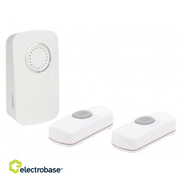 WIRELESS BATTERY OPERATED DOOR BELL KIT WITH 2 PUSH BUTTONS