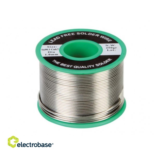 LEAD-FREE SOLDER Sn 99.3% - Cu 0.7% 1mm 250g