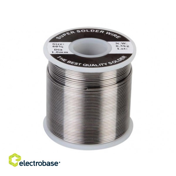 Solder wire, Sn 60% Pb 40% - 1 mm 500 g