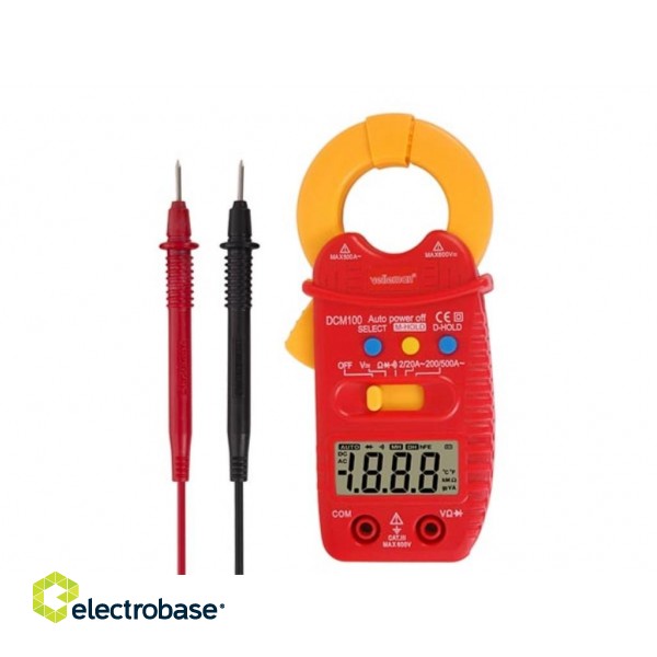 Digital clamp meter - CAT III - 600 VAC - with data-hold function