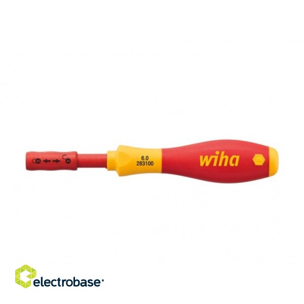 Wiha Screwdriver with bit holder SoftFinish® electric slimVario for slimBits (34577) 6 mm x 50 mm