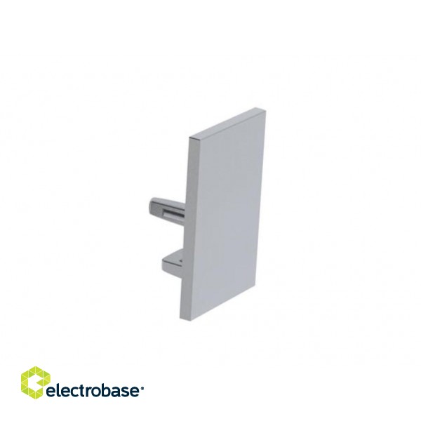 ALUMINIUM END CAP FOR ALU-SWISS LED PROFILE WITHOUT CABLE HOLE - SILVER