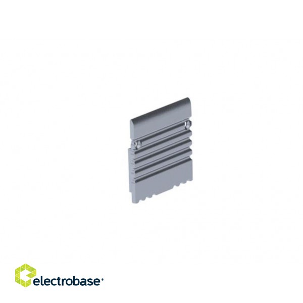 ALUMINIUM END CAP FOR (PLA) LED PROFILE WITHOUT CABLE HOLE - SILVER