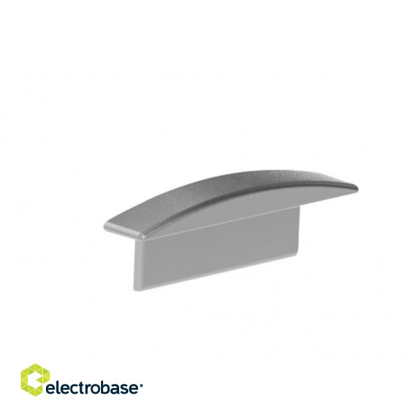 ALUMINIUM END CAP FOR RECESSED SLIMLINE 7 mm LED PROFILE WITHOUT CABLE HOLE - SILVER
