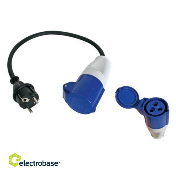 ADAPTER CABLE SCHUKO PLUG TO CEE SOCKET