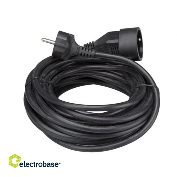 EXTENSION CABLE - 10 m - BLACK - 3G1.5  -FRENCH SOCKET