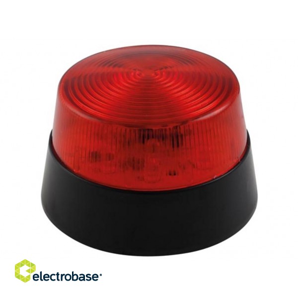 LED FLASHING LIGHT - RED - 12 VDC - ø 77 mm